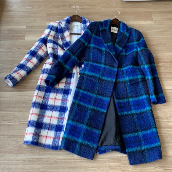 SAM New York brushed wool multicolored women’s size small pea coat made Bulgaria - Picture 17 of 17